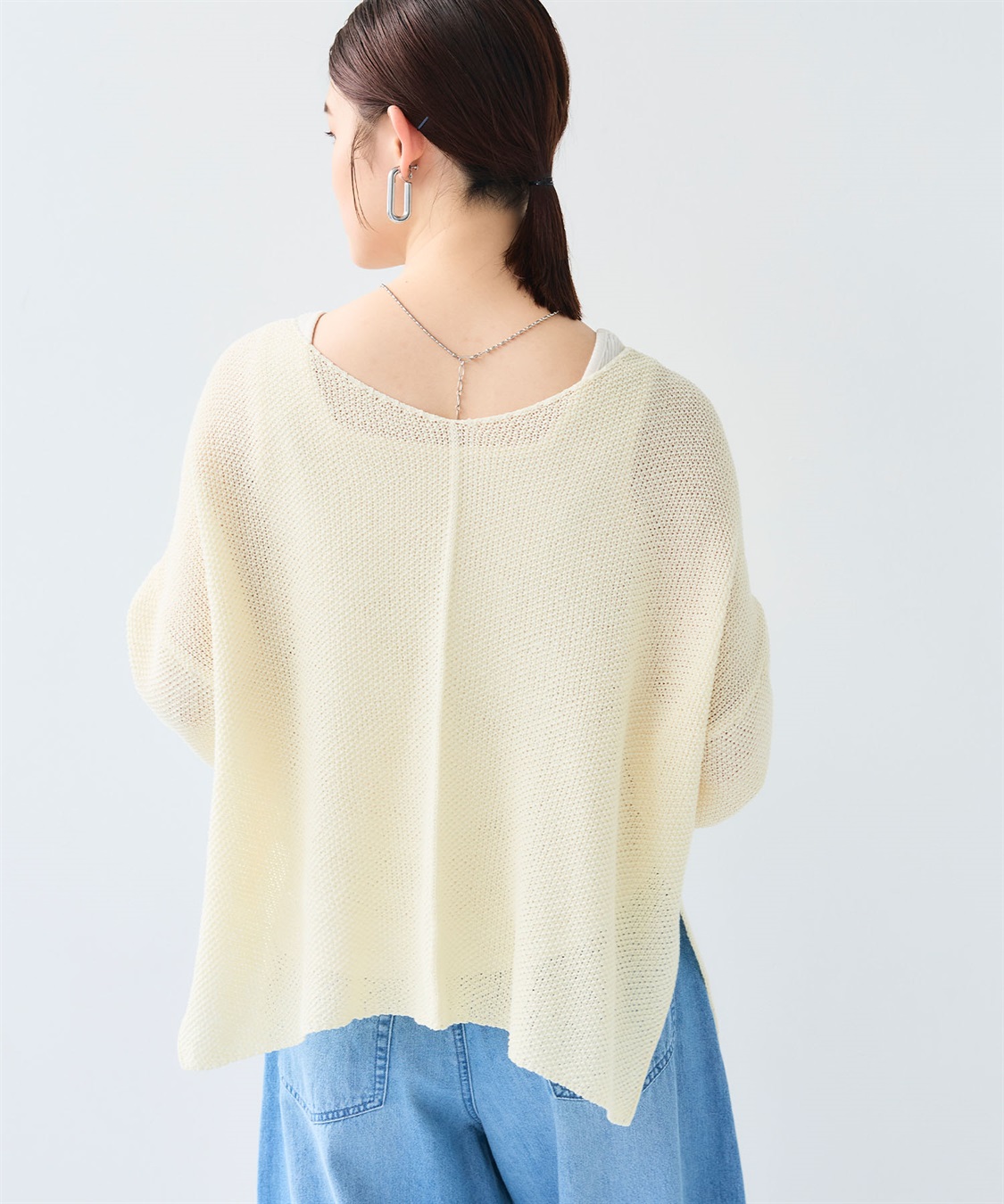 CROSS FUNCTION 《洗える》エブ楽 ルーズクラフトニットプルオーバー_sub_5