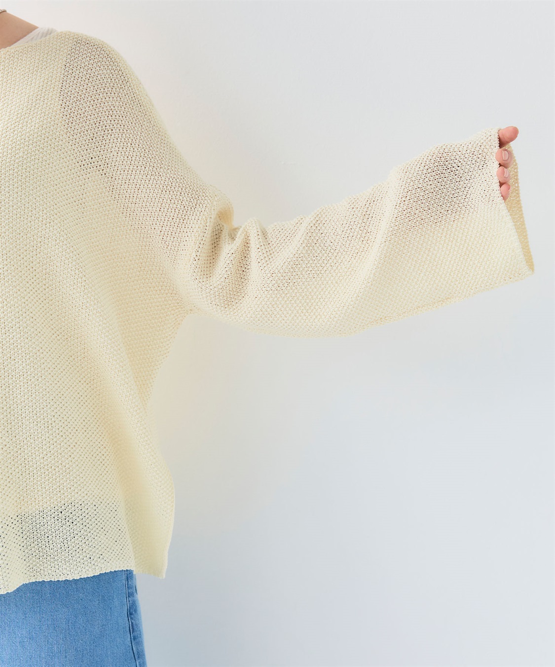 CROSS FUNCTION 《洗える》エブ楽 ルーズクラフトニットプルオーバー_sub_8