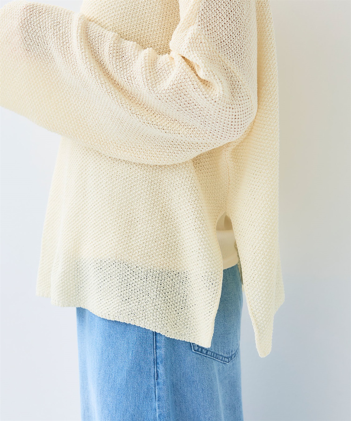 CROSS FUNCTION 《洗える》エブ楽 ルーズクラフトニットプルオーバー_sub_9