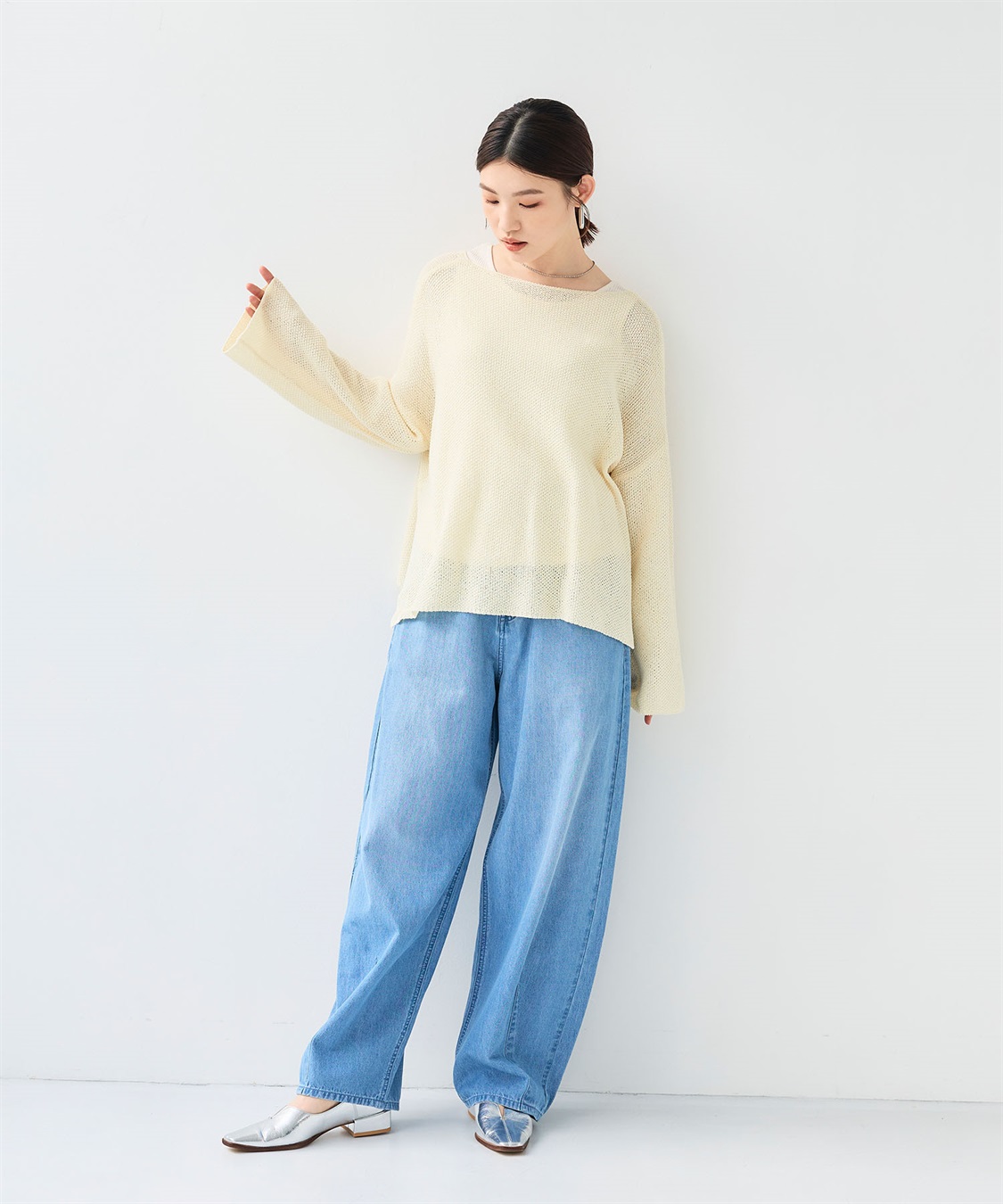 CROSS FUNCTION 《洗える》エブ楽 ルーズクラフトニットプルオーバー_sub_10