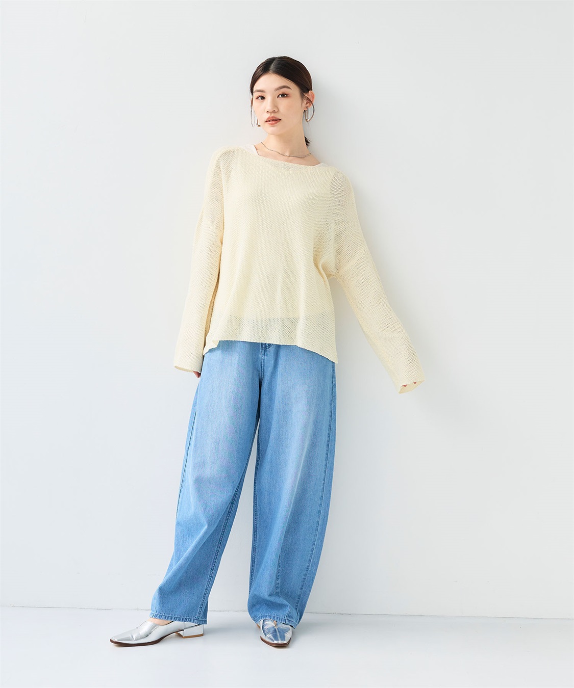 CROSS FUNCTION 《洗える》エブ楽 ルーズクラフトニットプルオーバー_sub_12