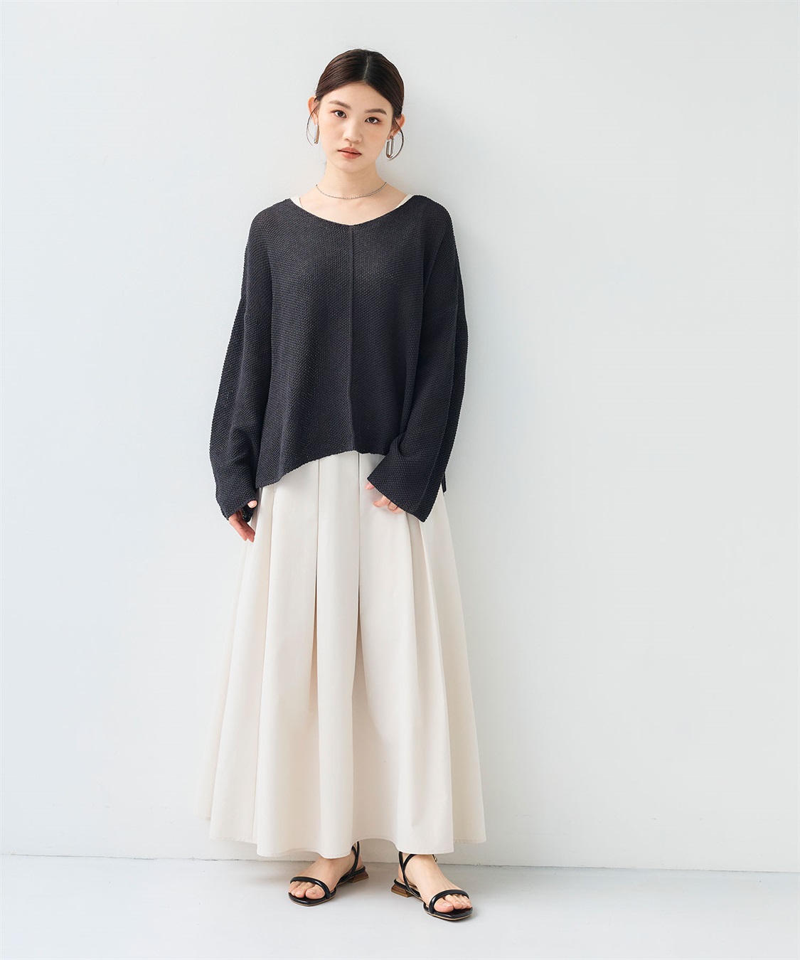 CROSS FUNCTION 《洗える》エブ楽 ルーズクラフトニットプルオーバー_sub_18