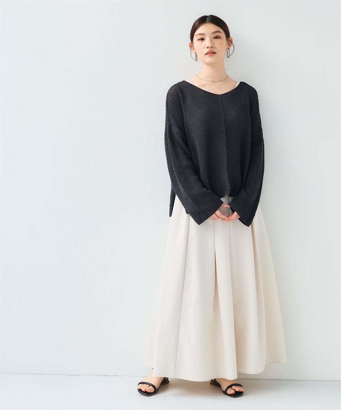 CROSS FUNCTION 《洗える》エブ楽 ルーズクラフトニットプルオーバー_sub_19