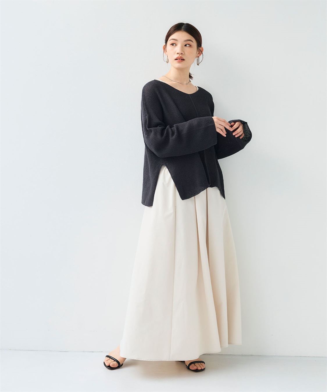 CROSS FUNCTION 《洗える》エブ楽 ルーズクラフトニットプルオーバー_sub_20