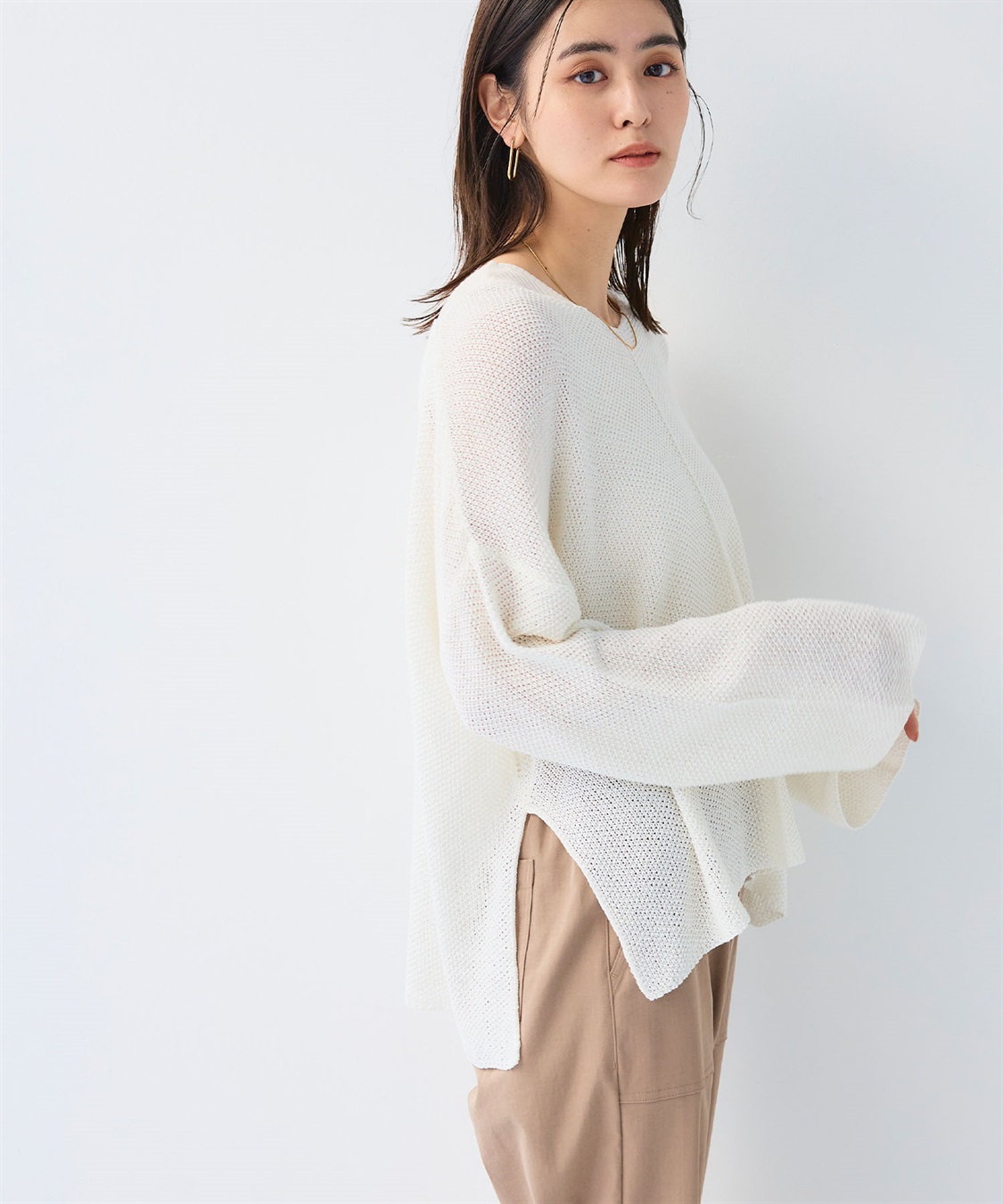 CROSS FUNCTION 《洗える》エブ楽 ルーズクラフトニットプルオーバー_sub_23