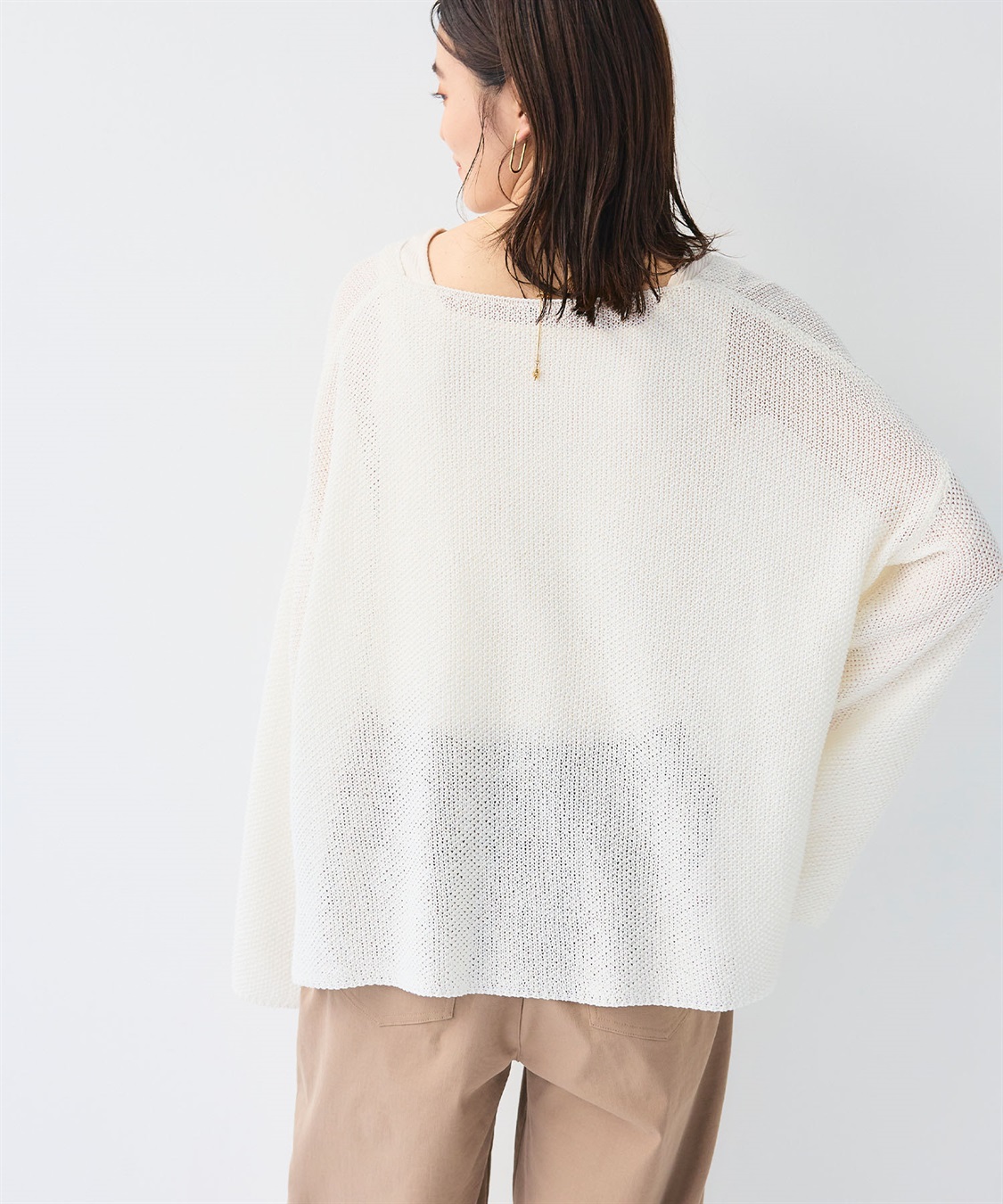 CROSS FUNCTION 《洗える》エブ楽 ルーズクラフトニットプルオーバー_sub_24