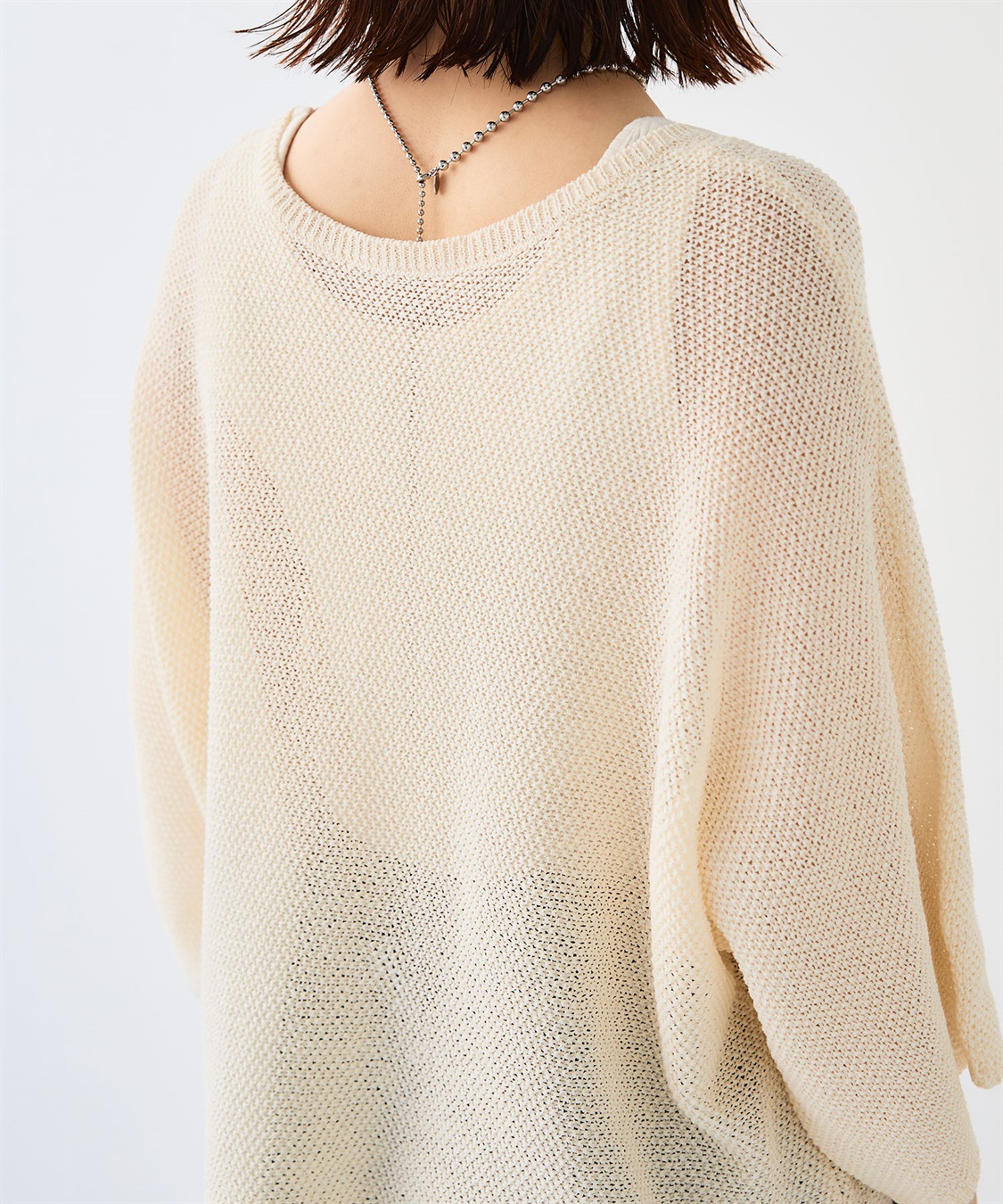 CROSS FUNCTION 《洗える》エブ楽 ルーズクロップドクラフトニットプルオーバー_sub_9