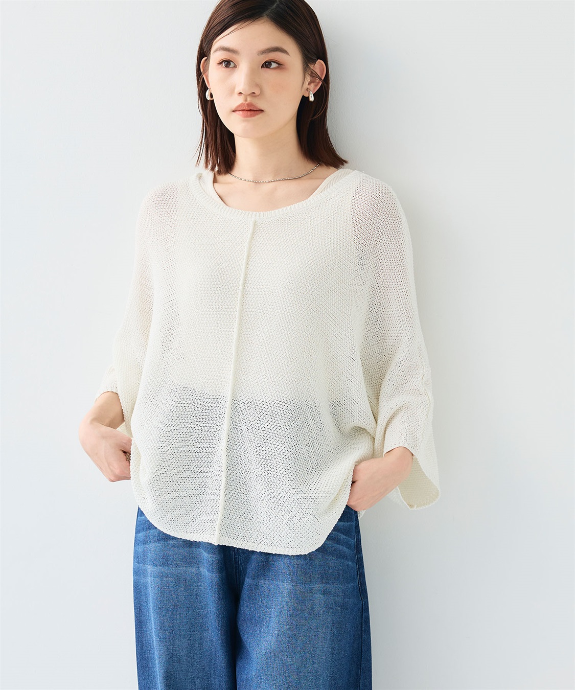CROSS FUNCTION 《洗える》エブ楽 ルーズクロップドクラフトニットプルオーバー_sub_20
