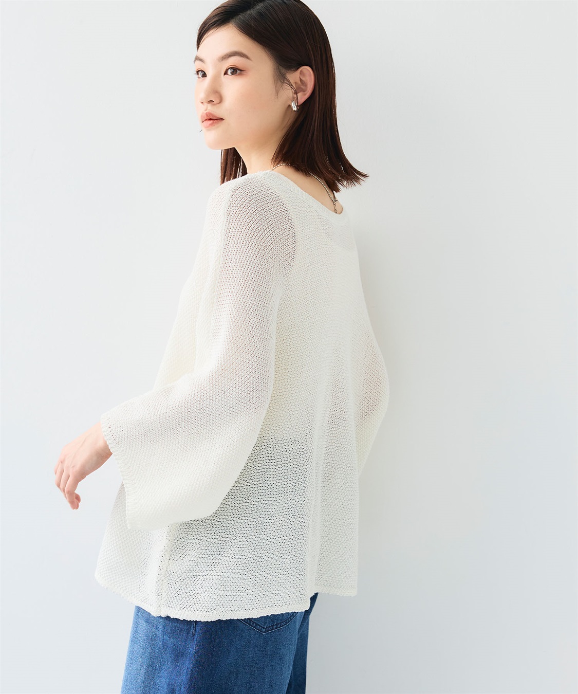 CROSS FUNCTION 《洗える》エブ楽 ルーズクロップドクラフトニットプルオーバー_sub_21