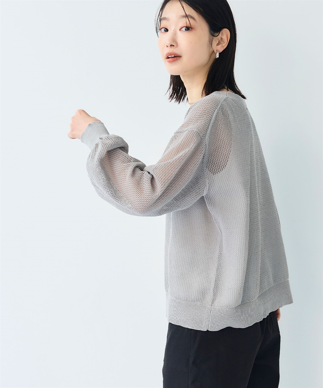 CROSS FUNCTION 《洗える》エブ楽 クラフトメッシュニットアンサンブル_sub_9