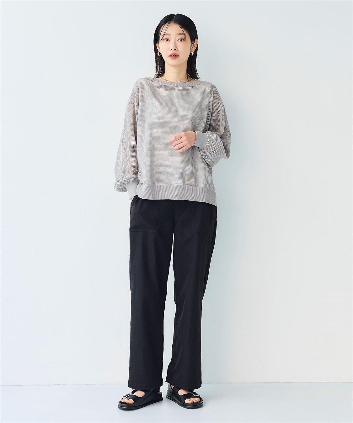 CROSS FUNCTION 《洗える》エブ楽 クラフトメッシュニットアンサンブル_sub_15