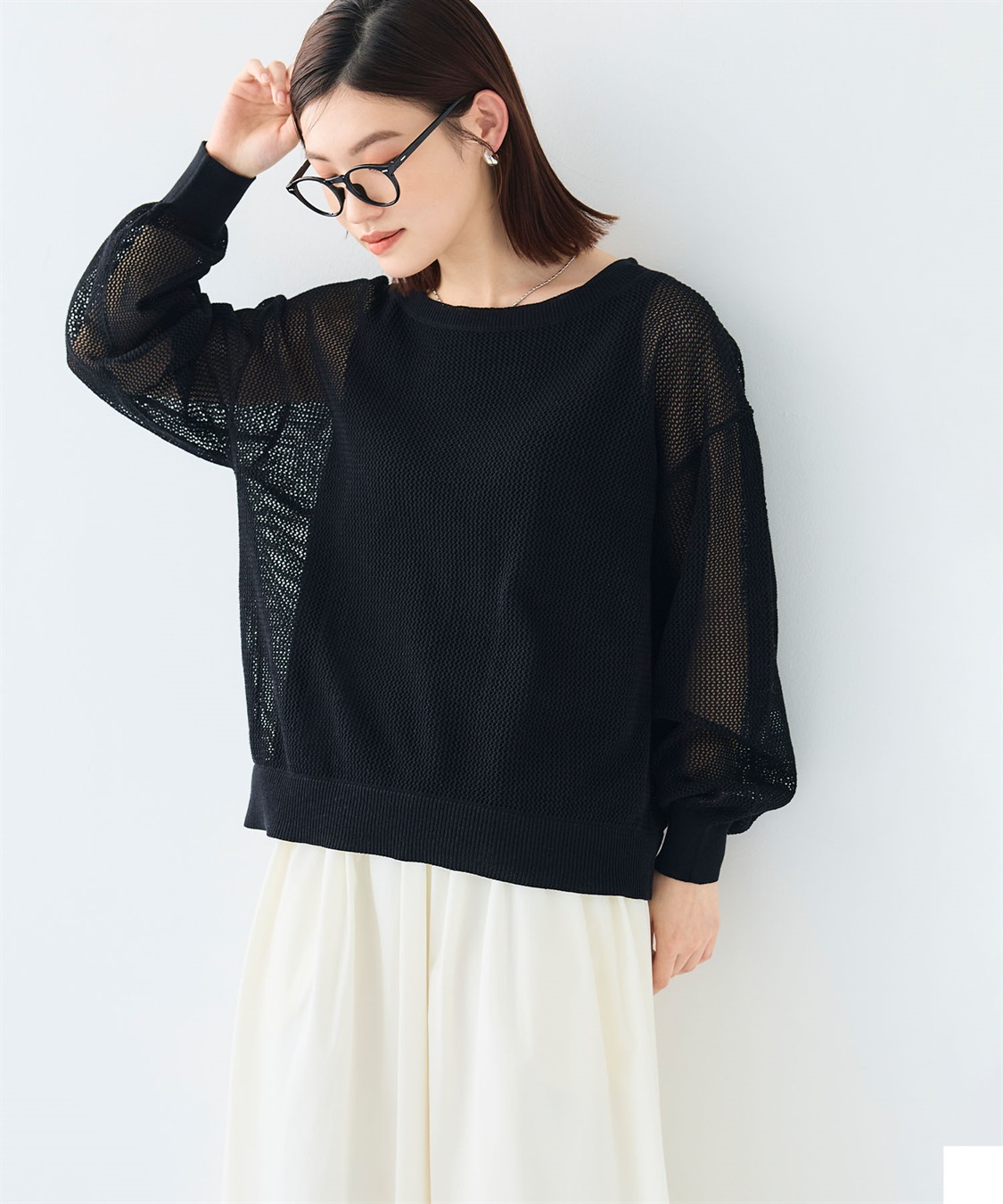 CROSS FUNCTION 《洗える》エブ楽 クラフトメッシュニットアンサンブル_sub_17