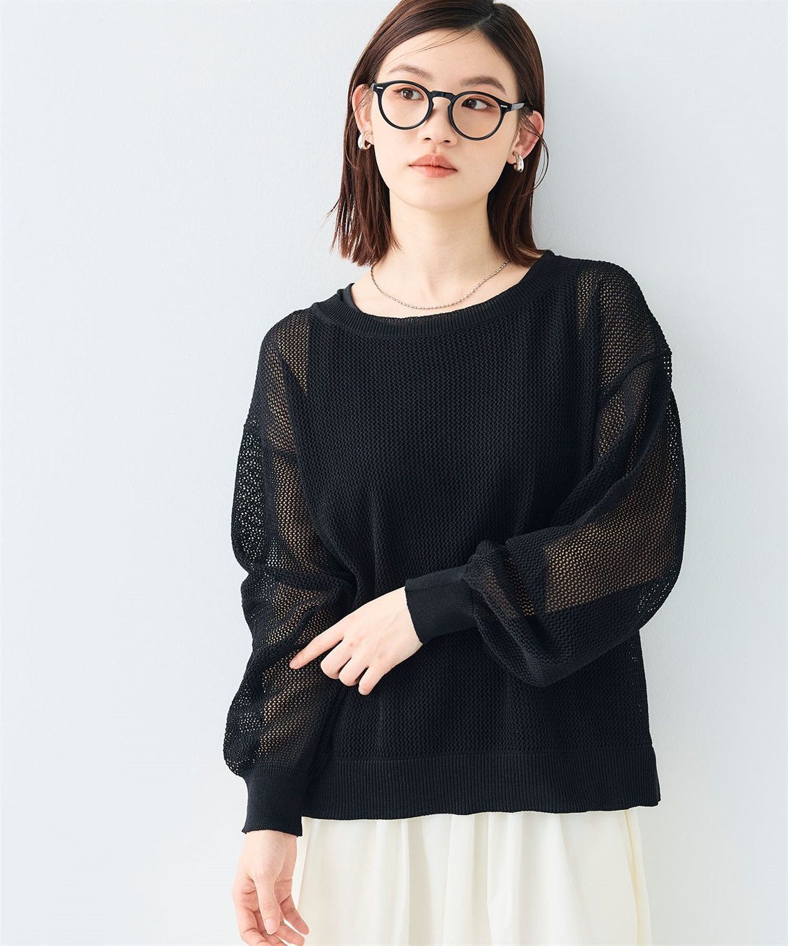 CROSS FUNCTION 《洗える》エブ楽 クラフトメッシュニットアンサンブル_sub_18