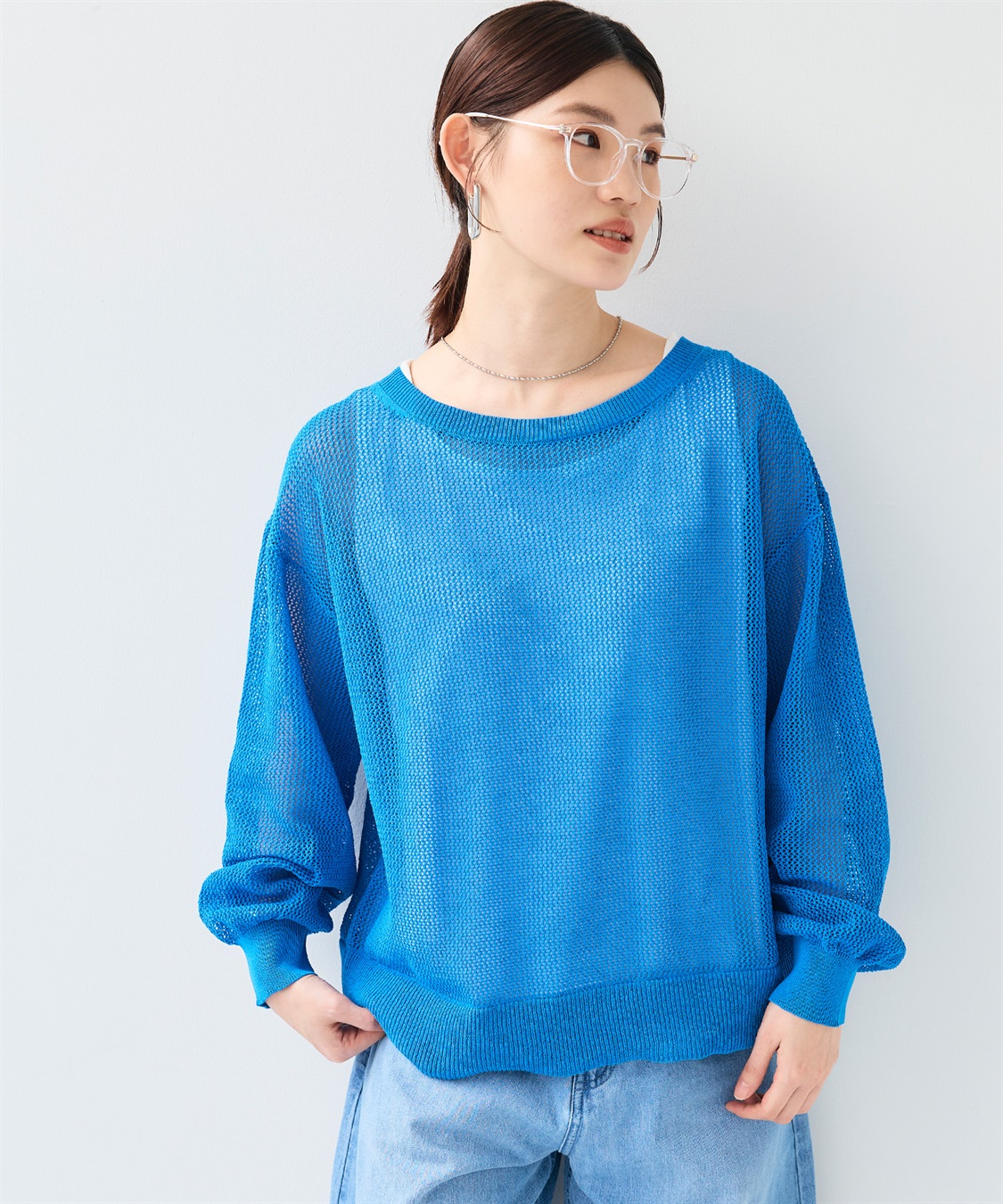 CROSS FUNCTION 《洗える》エブ楽 クラフトメッシュニットアンサンブル_sub_21