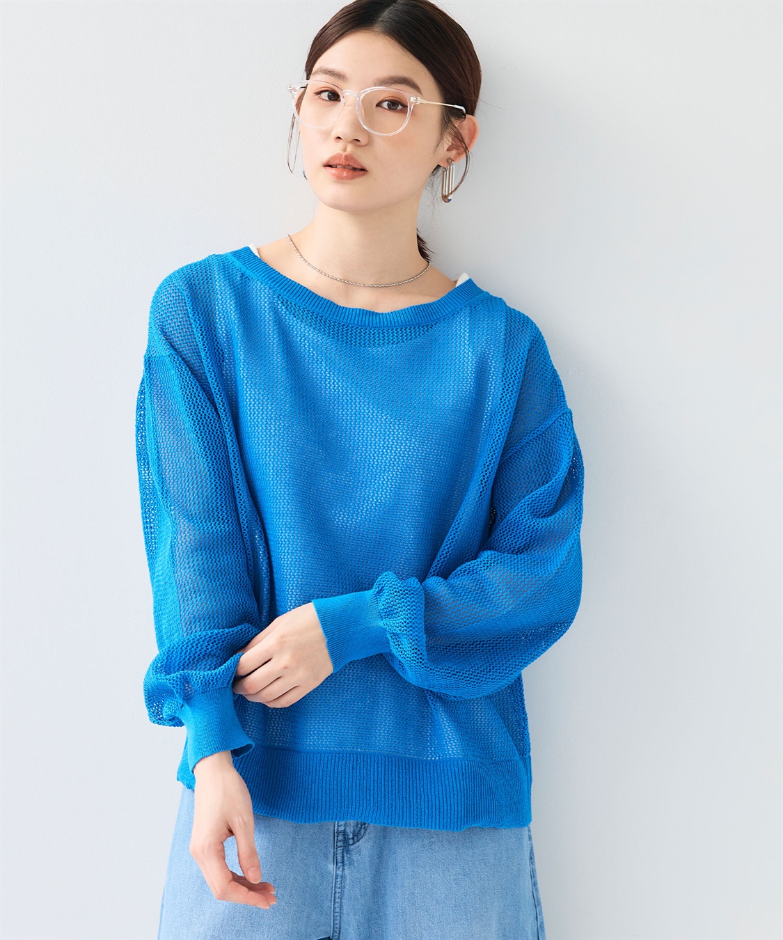 CROSS FUNCTION 《洗える》エブ楽 クラフトメッシュニットアンサンブル_sub_22