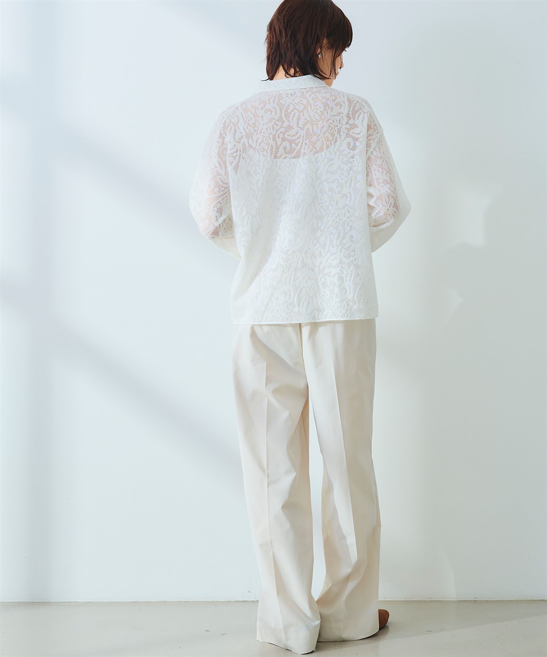 CROSS FUNCTION 《洗える》サマ美え シアージャガードレースニットカーディガン_sub_20