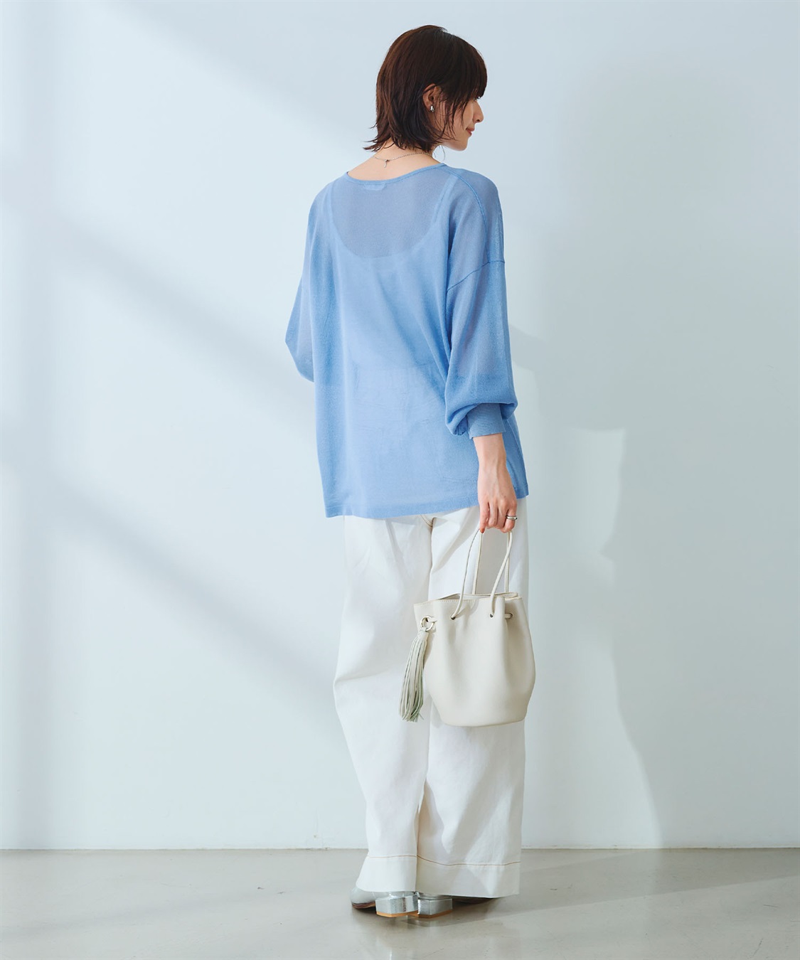 CROSS FUNCTION 《洗える》エブ楽 シアールーズニット＆キャミソールセット_sub_11