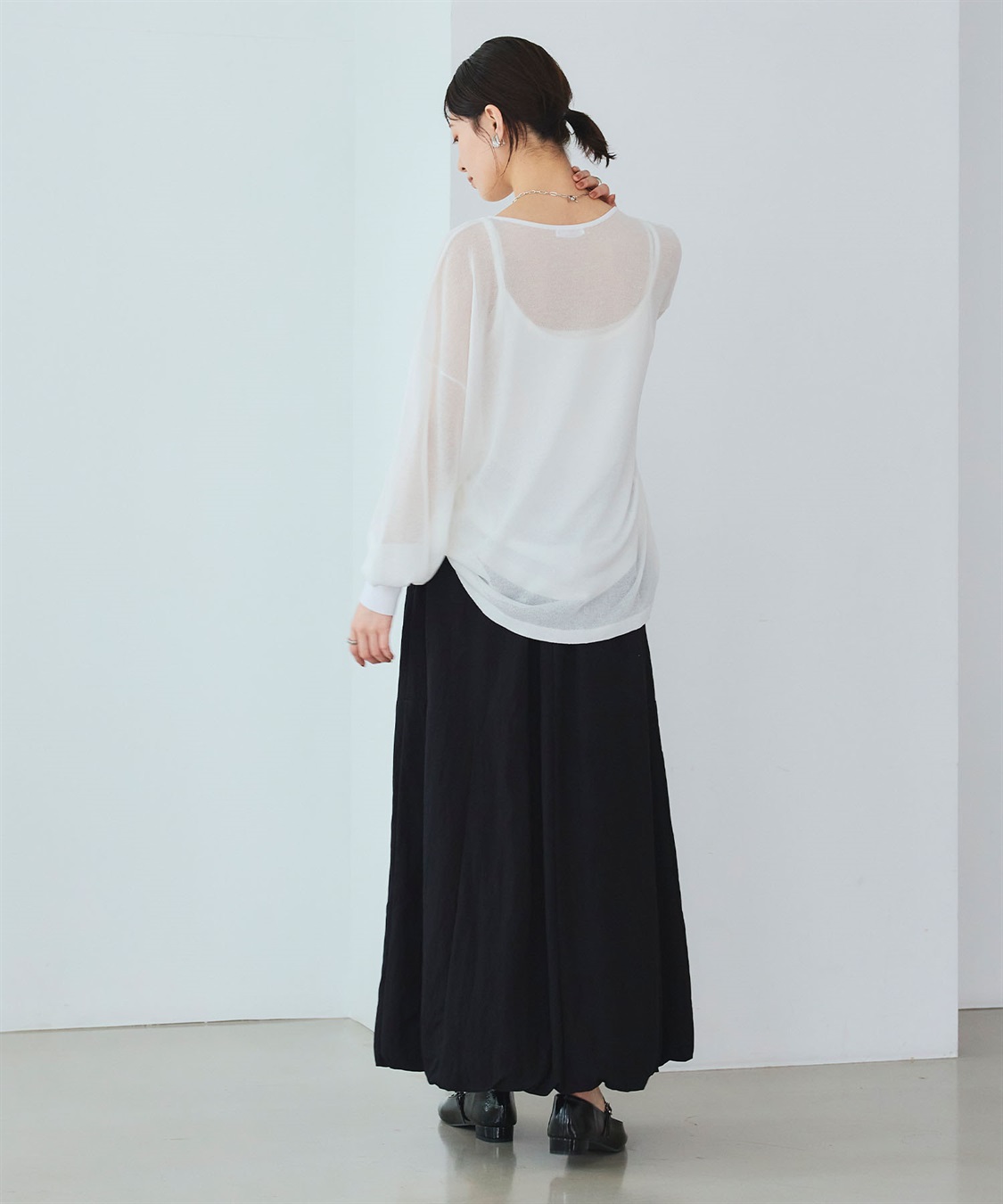 CROSS FUNCTION 《洗える》エブ楽 シアールーズニット＆キャミソールセット_sub_20