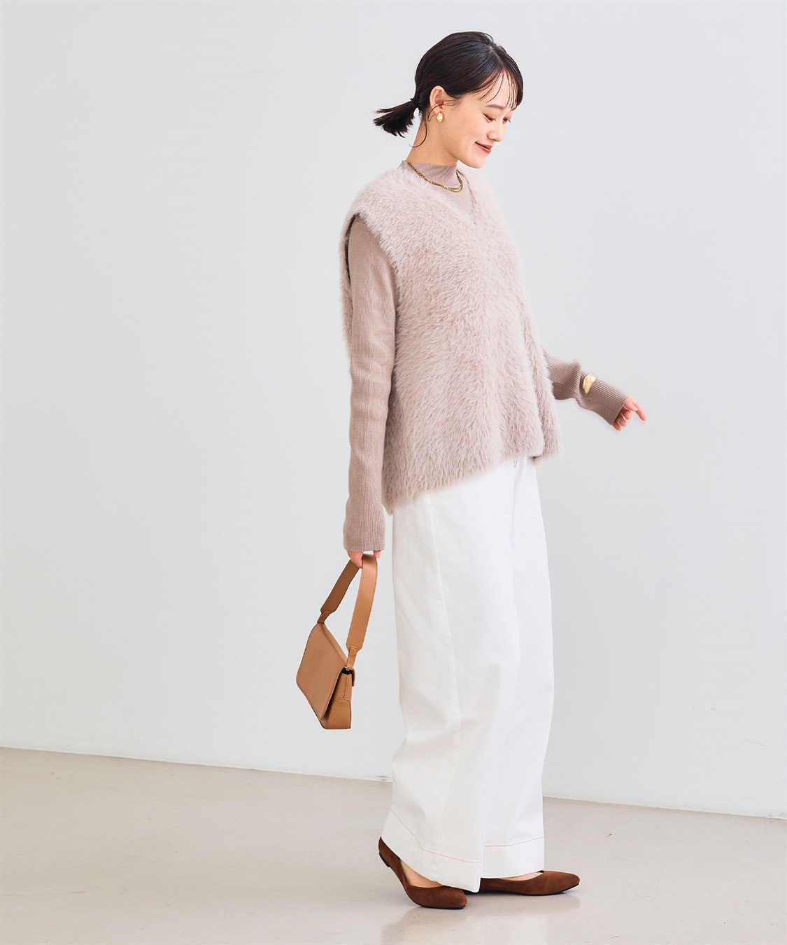 CROSS FUNCTION 《洗える》エブ楽 フェザーニットベスト＆リブニットセット_sub_9