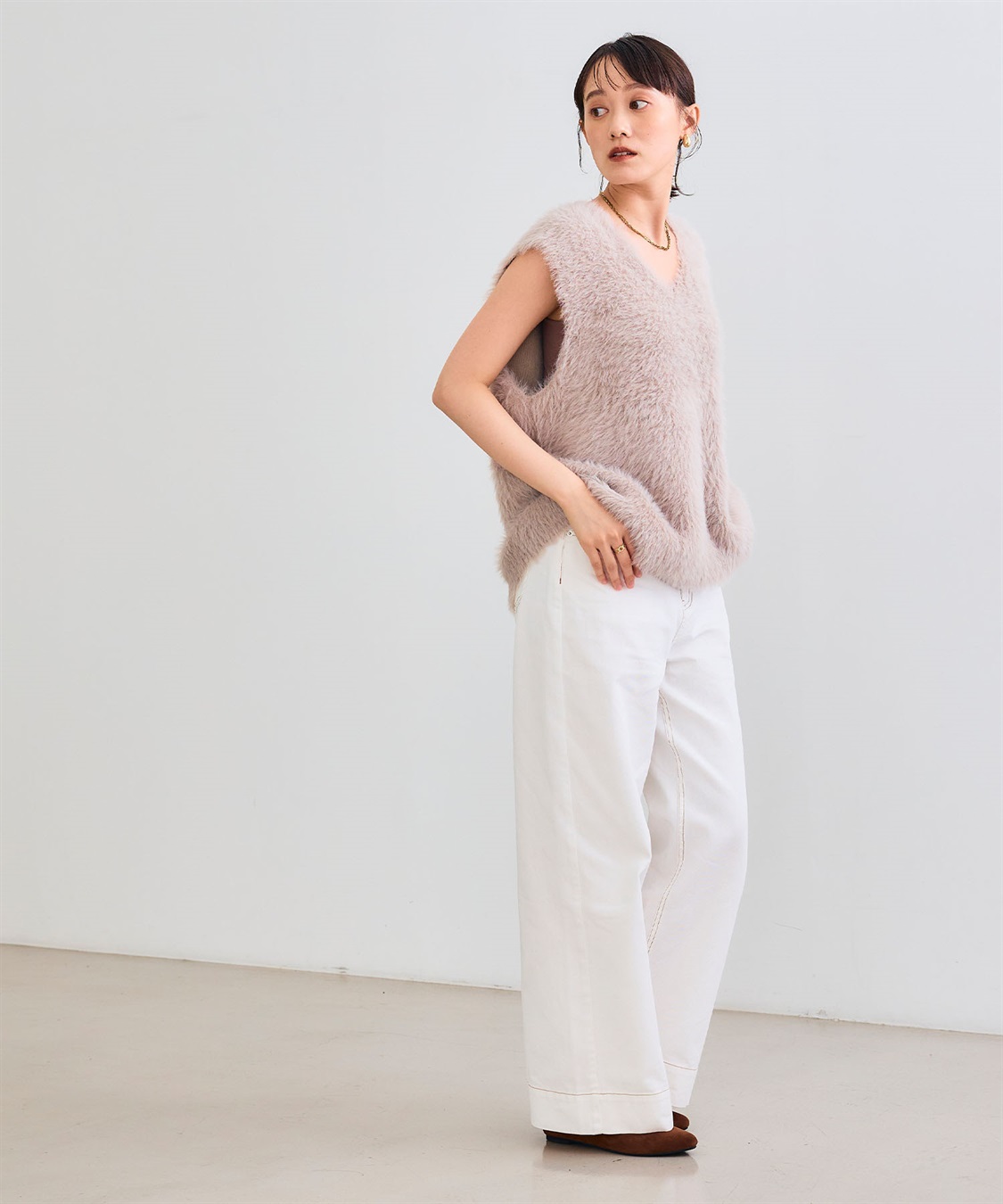 CROSS FUNCTION 《洗える》エブ楽 フェザーニットベスト＆リブニットセット_sub_14