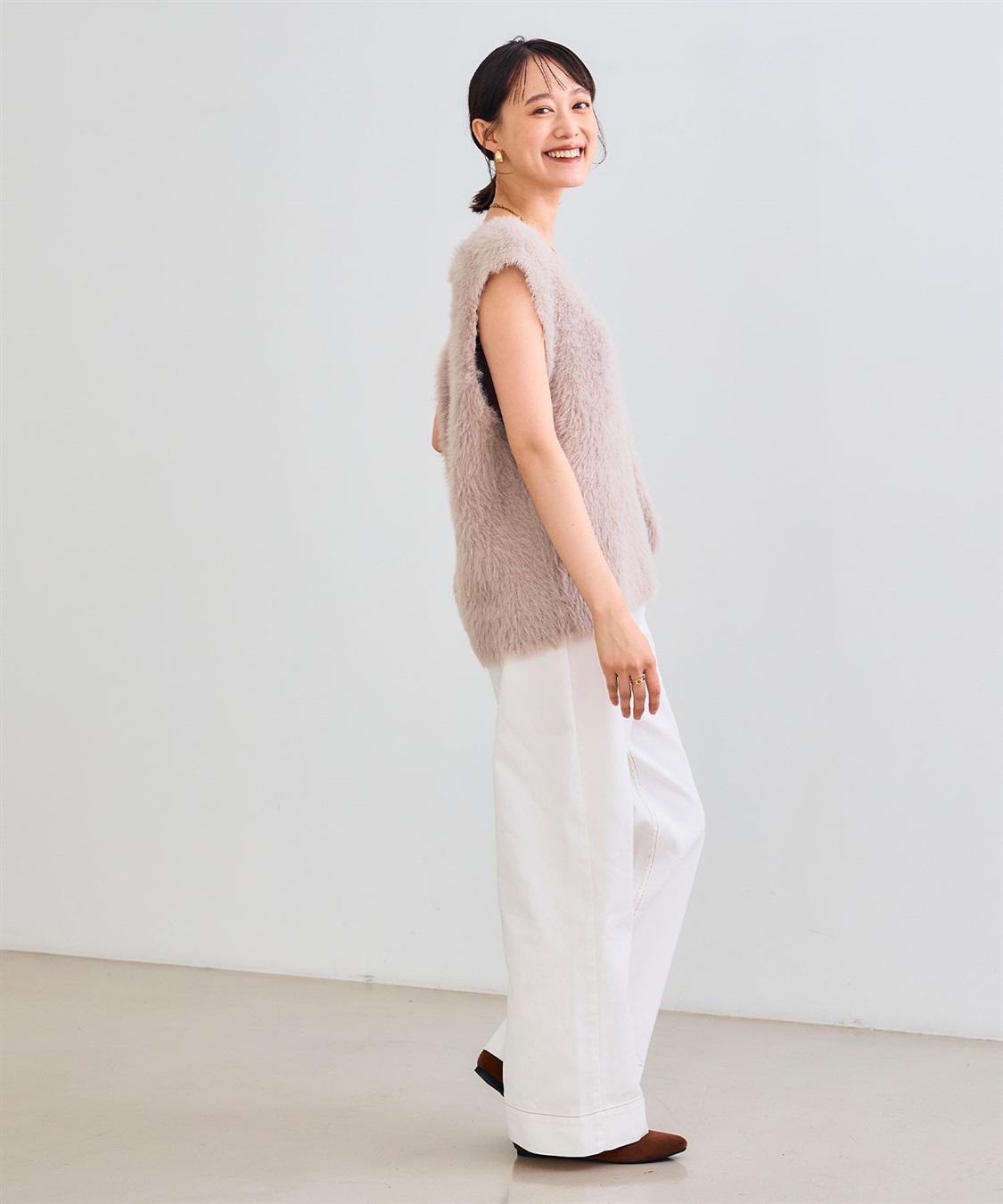 CROSS FUNCTION 《洗える》エブ楽 フェザーニットベスト＆リブニットセット_sub_15