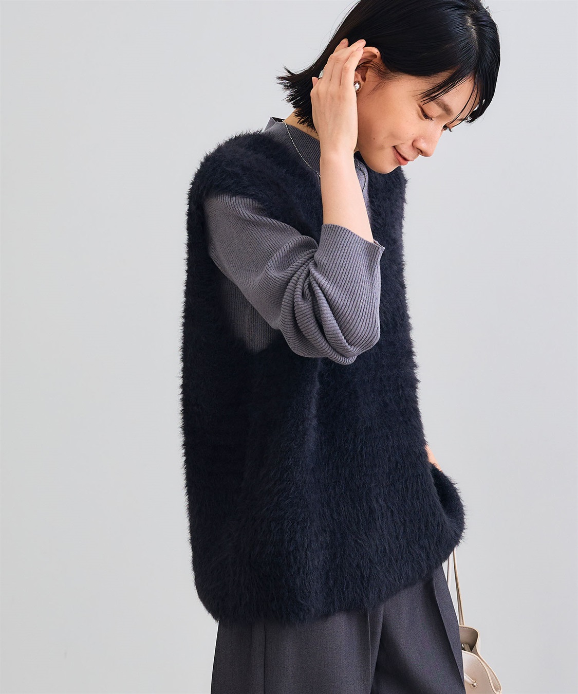 CROSS FUNCTION 《洗える》エブ楽 フェザーニットベスト＆リブニットセット_sub_17