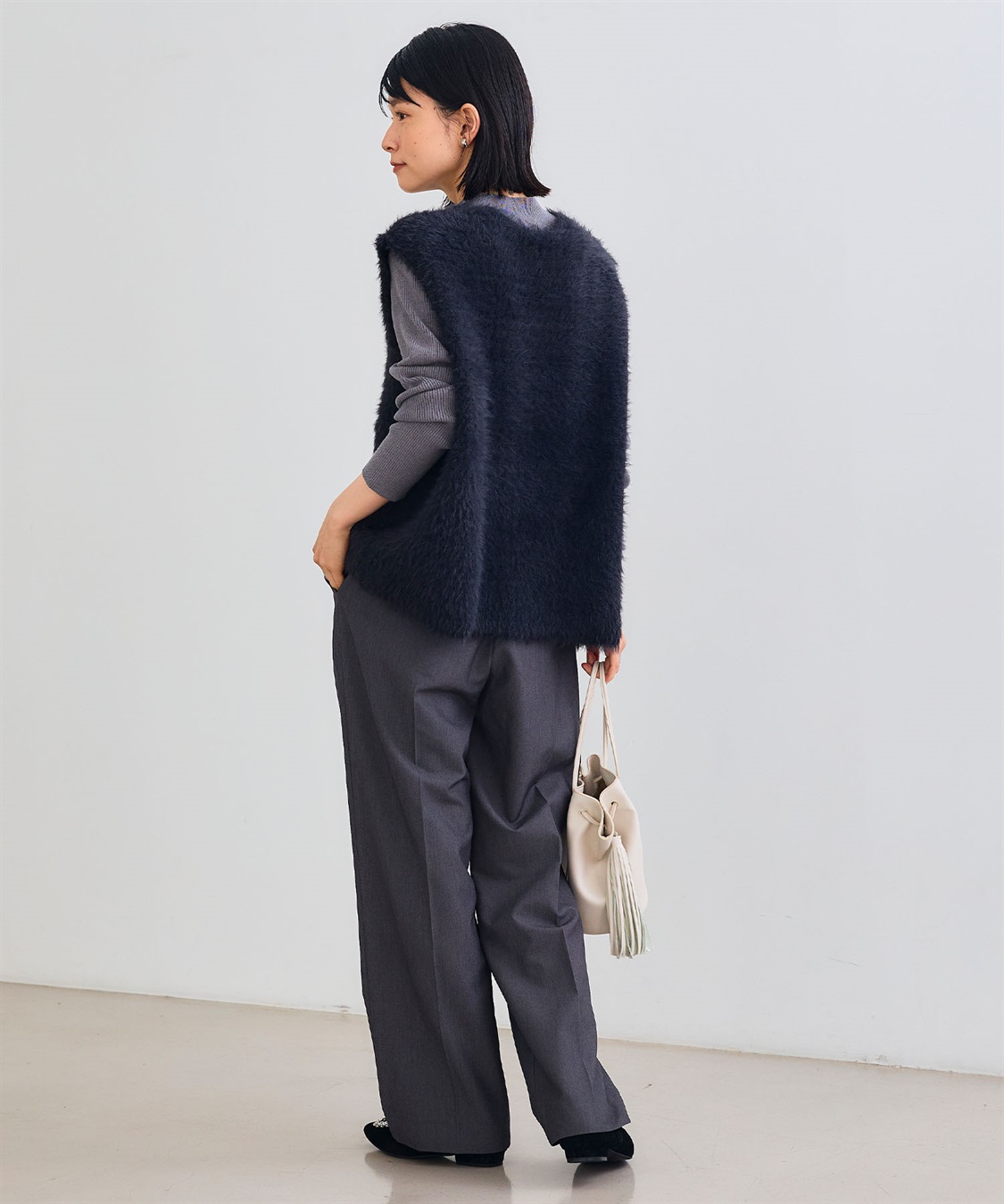 CROSS FUNCTION 《洗える》エブ楽 フェザーニットベスト＆リブニットセット_sub_20