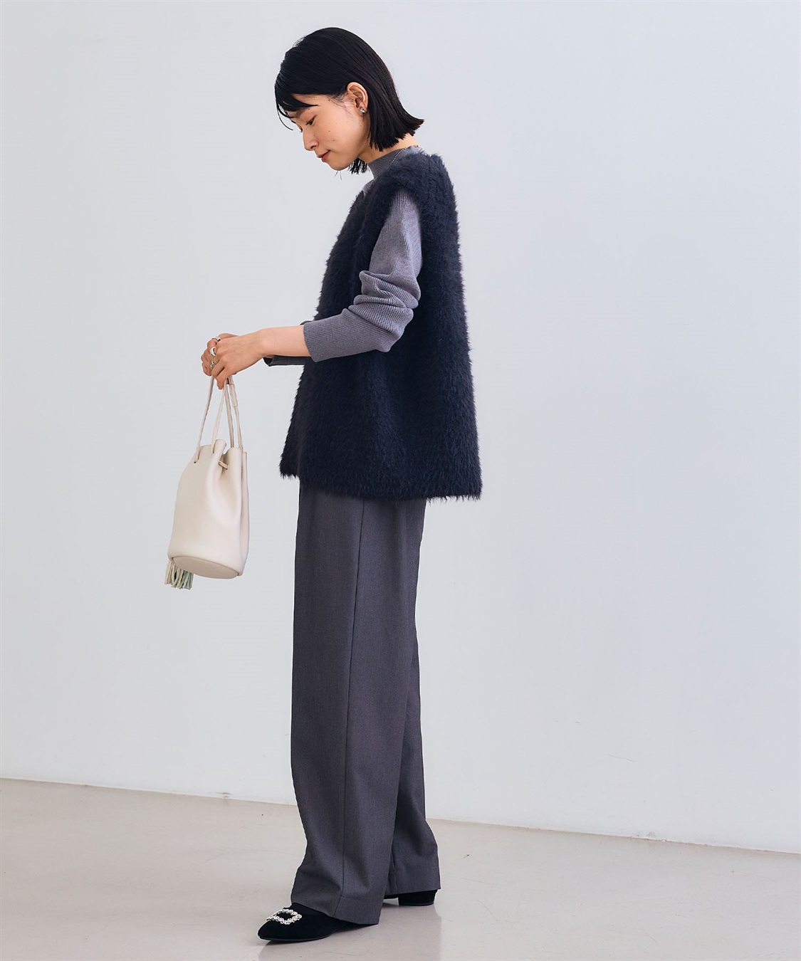 CROSS FUNCTION 《洗える》エブ楽 フェザーニットベスト＆リブニットセット_sub_21