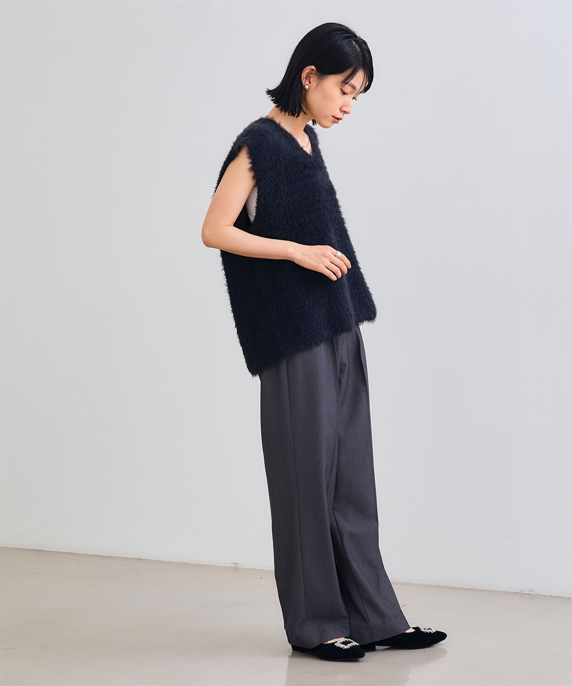 CROSS FUNCTION 《洗える》エブ楽 フェザーニットベスト＆リブニットセット_sub_25