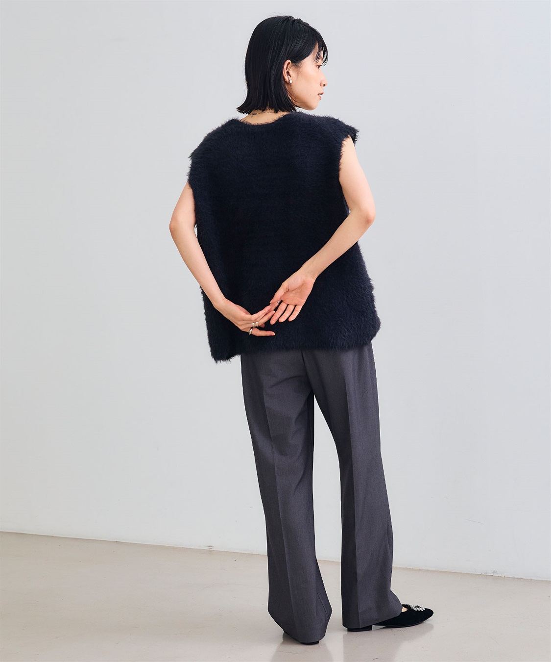 CROSS FUNCTION 《洗える》エブ楽 フェザーニットベスト＆リブニットセット_sub_26