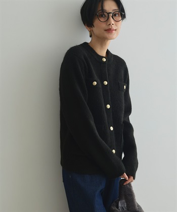 CROSS FUNCTION 《抗菌防臭》サマ美え 金釦ニットジャケット_subthumb_3