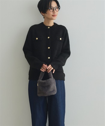 CROSS FUNCTION 《抗菌防臭》サマ美え 金釦ニットジャケット_subthumb_6