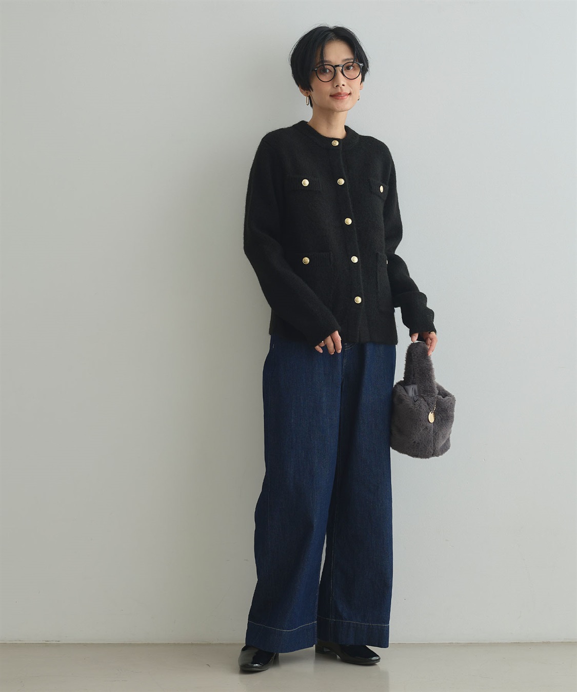 CROSS FUNCTION 《抗菌防臭》サマ美え 金釦ニットジャケット_sub_8