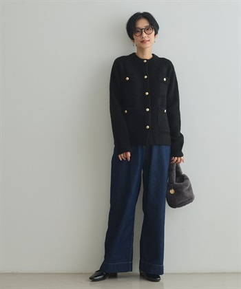 CROSS FUNCTION 《抗菌防臭》サマ美え 金釦ニットジャケット_subthumb_9