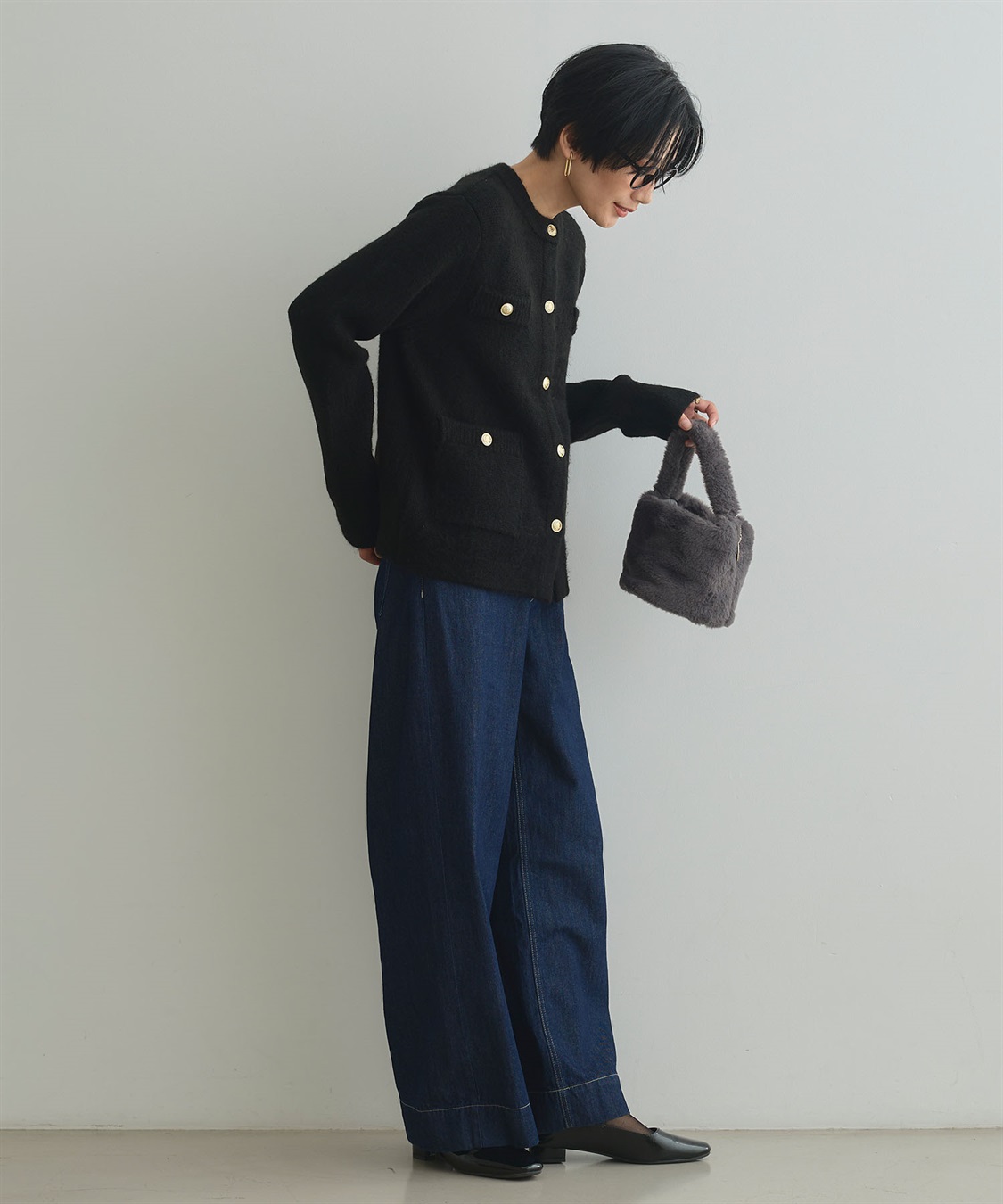 CROSS FUNCTION 《抗菌防臭》サマ美え 金釦ニットジャケット_sub_10