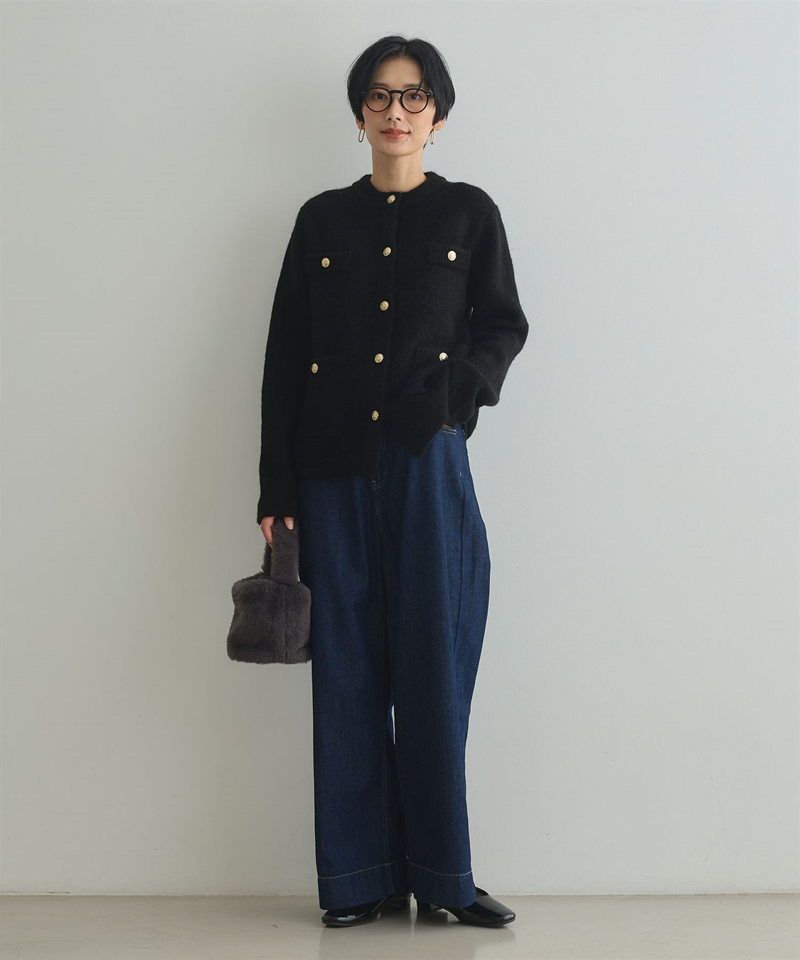 CROSS FUNCTION 《抗菌防臭》サマ美え 金釦ニットジャケット_sub_11