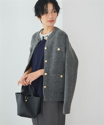 CROSS FUNCTION 《抗菌防臭》サマ美え 金釦ニットジャケット_subthumb_17