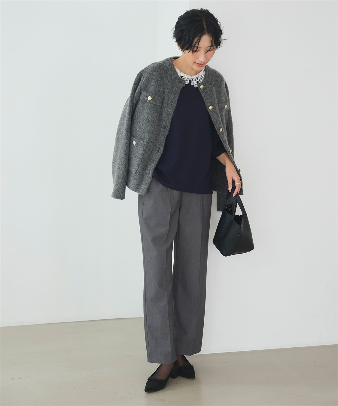 CROSS FUNCTION 《抗菌防臭》サマ美え 金釦ニットジャケット_sub_19