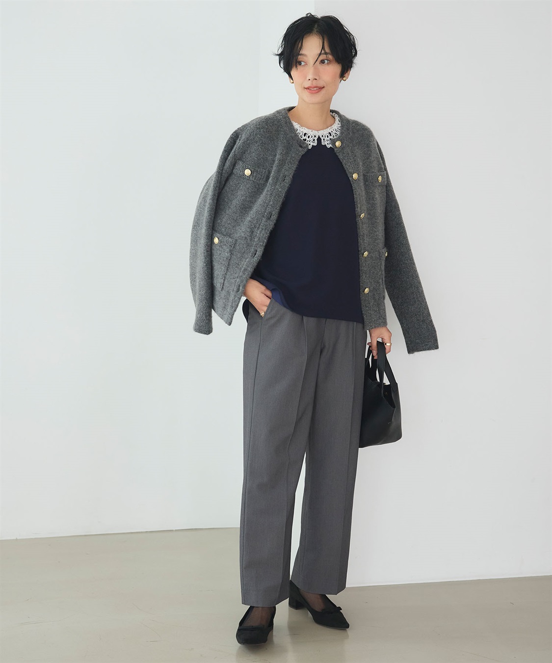 CROSS FUNCTION 《抗菌防臭》サマ美え 金釦ニットジャケット_sub_20