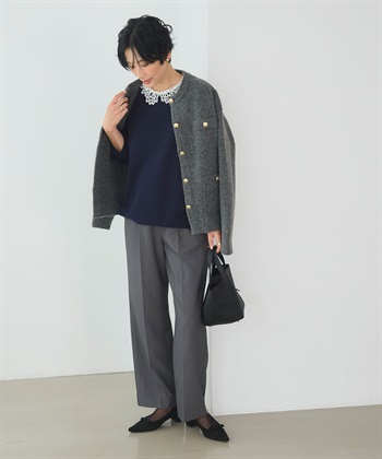 CROSS FUNCTION 《抗菌防臭》サマ美え 金釦ニットジャケット_subthumb_24