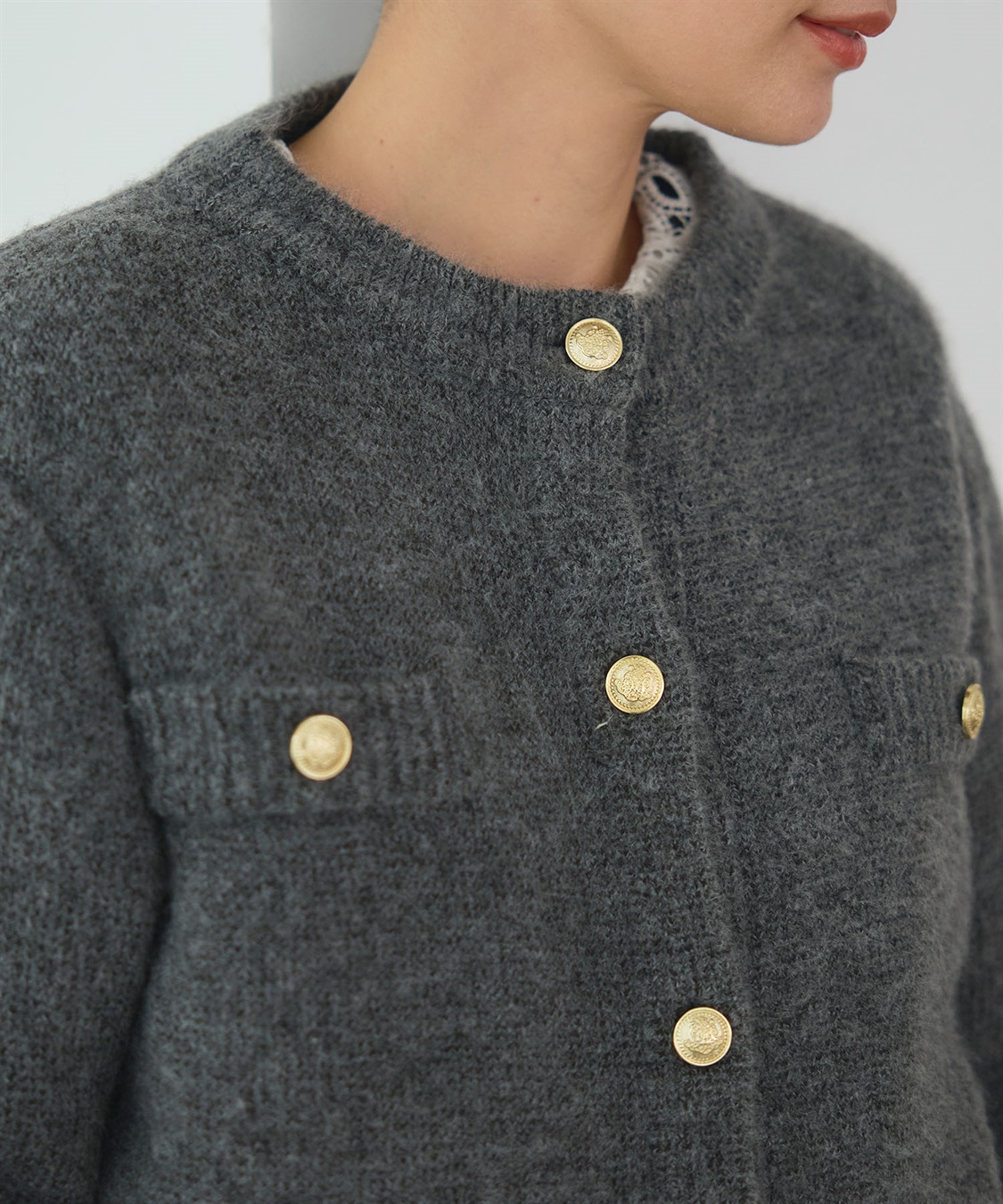 CROSS FUNCTION 《抗菌防臭》サマ美え 金釦ニットジャケット_sub_25