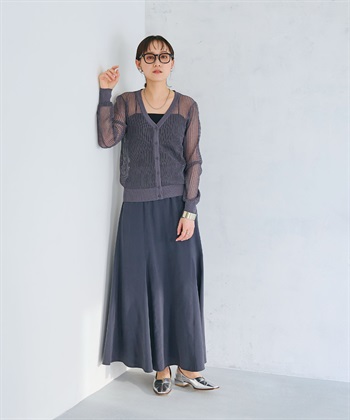 CROSS FUNCTION 《洗える》エブ楽 メッシュニットカーディガン_subthumb_8