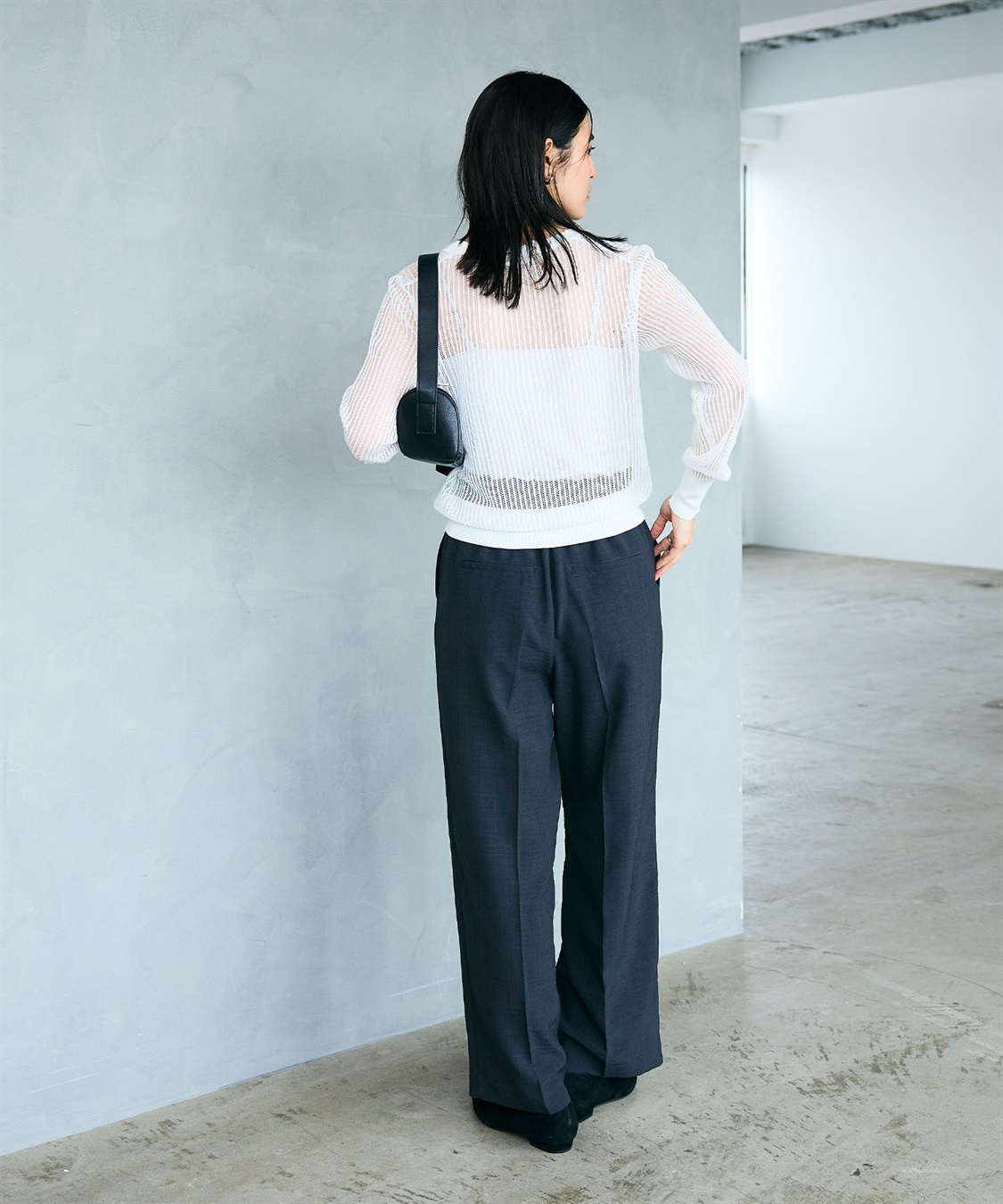 CROSS FUNCTION 《洗える》エブ楽 メッシュニットカーディガン_sub_18