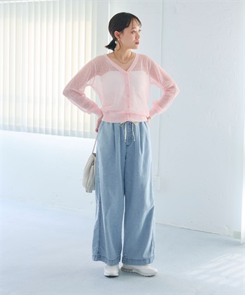 CROSS FUNCTION 《洗える》エブ楽 メッシュニットカーディガン_subthumb_23