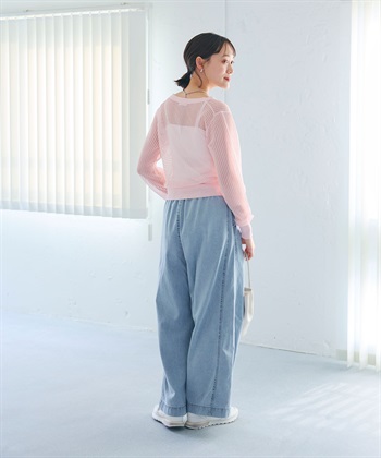 CROSS FUNCTION 《洗える》エブ楽 メッシュニットカーディガン_subthumb_26