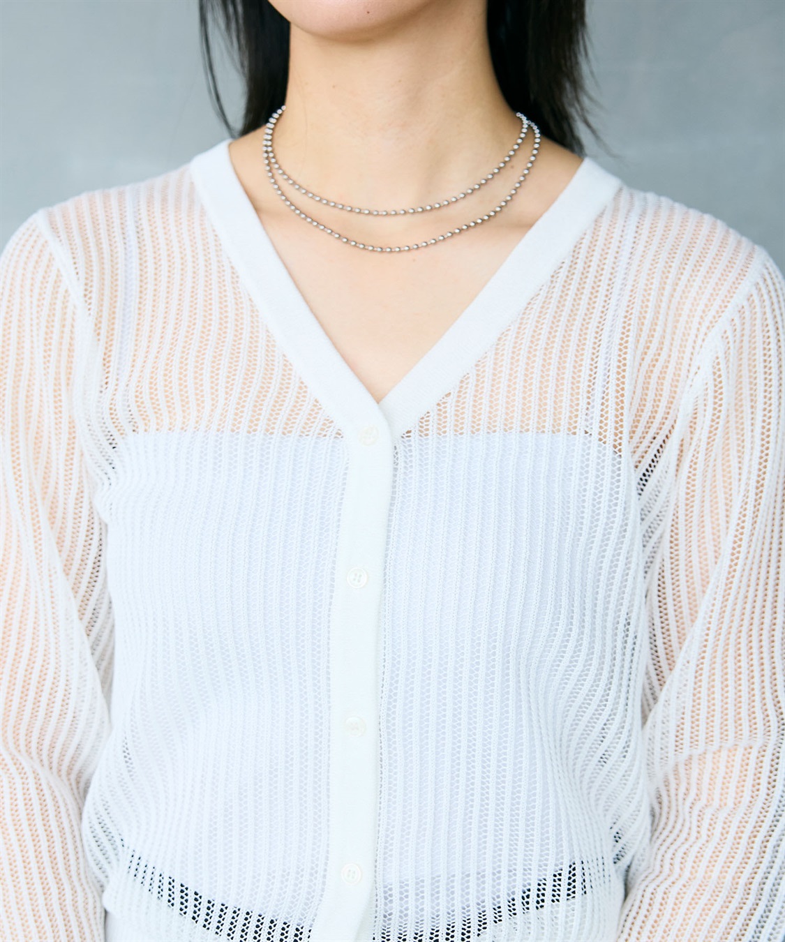 CROSS FUNCTION 《洗える》エブ楽 メッシュニットカーディガン_sub_27