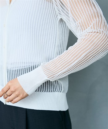 CROSS FUNCTION 《洗える》エブ楽 メッシュニットカーディガン_subthumb_28