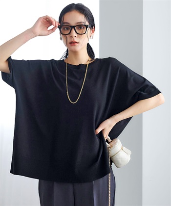 CROSS FUNCTION 《洗える》エブ楽 ドルマンスリーブニットプルオーバー_subthumb_1