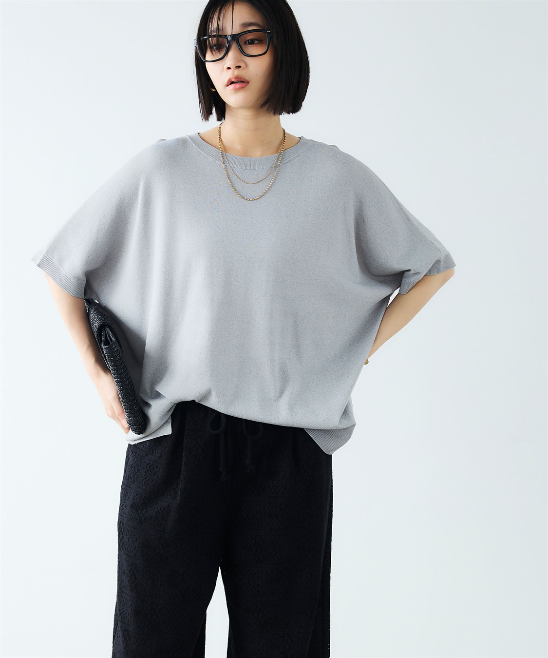 CROSS FUNCTION 《洗える》エブ楽 ドルマンスリーブニットプルオーバー_sub_2