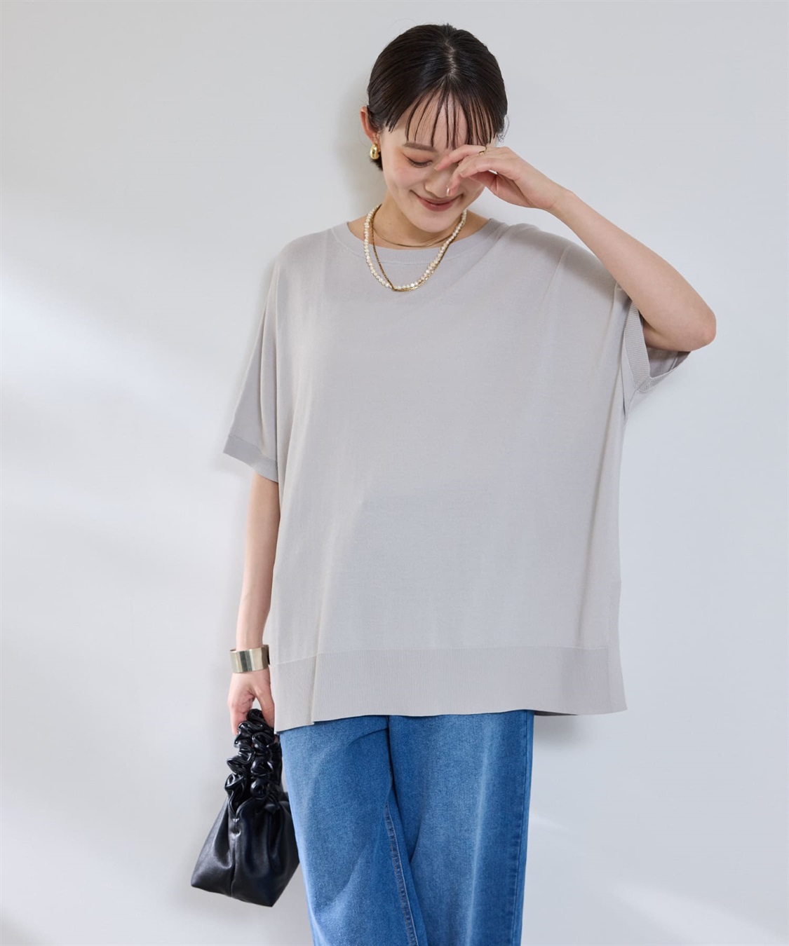 CROSS FUNCTION 《洗える》エブ楽 ドルマンスリーブニットプルオーバー_sub_4